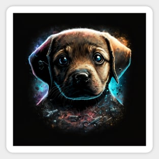 Puppy doggy dog sci-fi Sticker